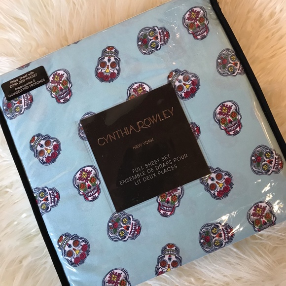 CYNTHIA ROWLEY Full Sheet Set Blue - Picture 5 of 5